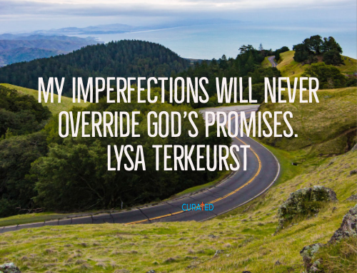 My imperfections will never override God’s promises. Lysa TerKeurst