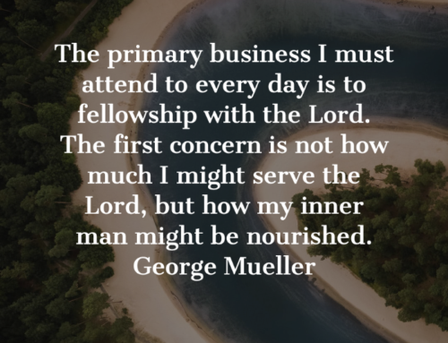 The primary business I must attend to every day is to fellowship with the Lord. The first concern is not how much I might serve the Lord, but how my inner man might be nourished.